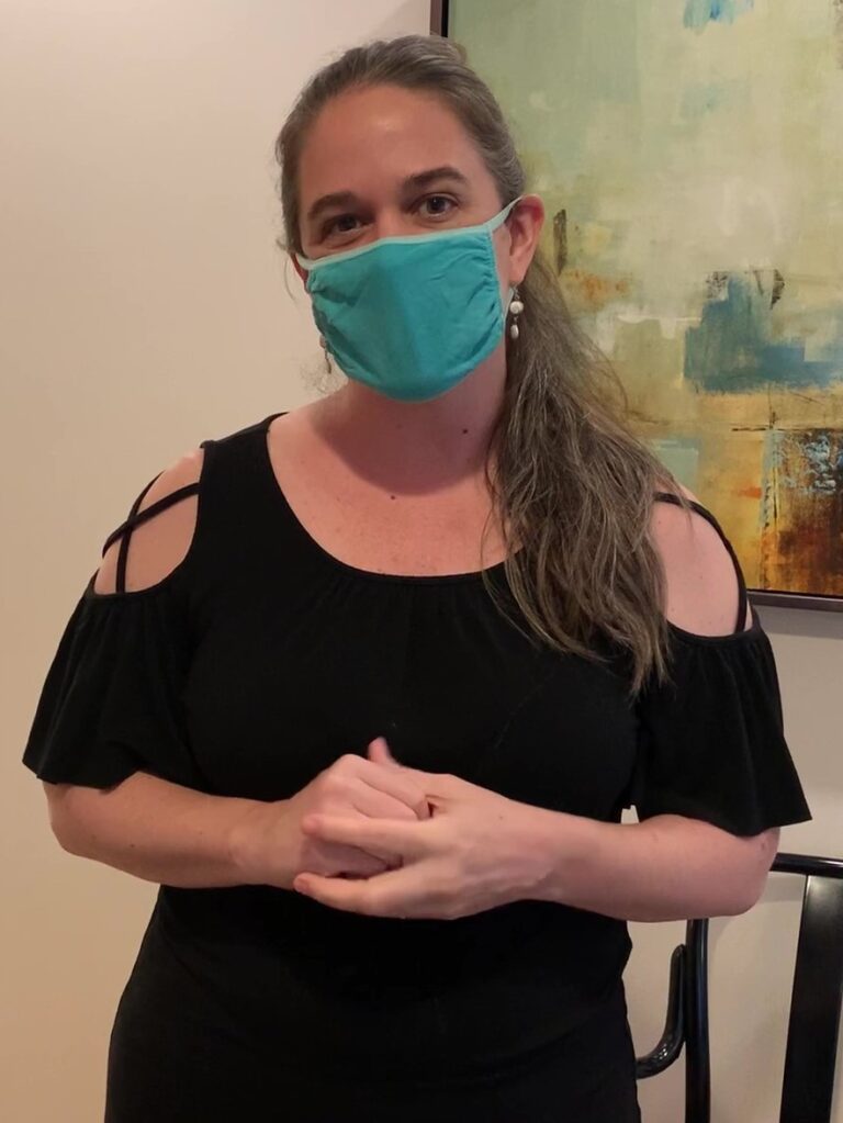 staff wearing mask