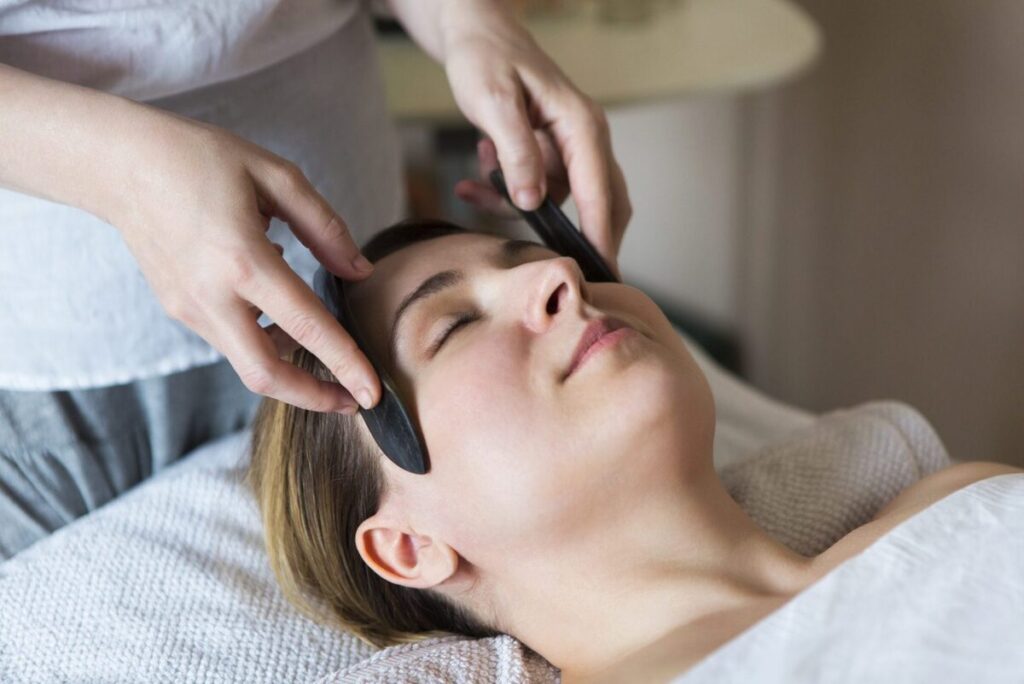 Gua sha treatment at The Teal Center